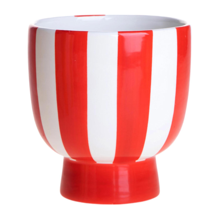 Vaso righe - 13,8xH14,5x13,8cm - Pezzi 3 - Bianchi Dino SpA