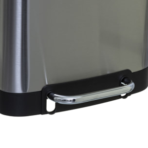 Papelera / cubo de basura / contenedor de residuos con pedal de metal 30l inoxidable