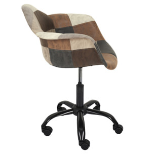 Fauteuil De Bureau Patchwork Pu - Lot De 2