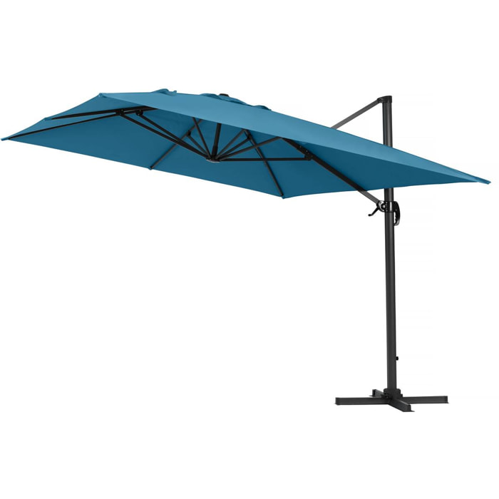 Parasol déporté "Sun 4" - 3 x 4 m - Bleu