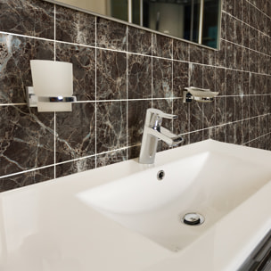 Stickers muraux - Sticker Mural Carrelage adhésif Cuisine Salle de Bain - 24 STICKERS CARRELAGES MARBRE DE VIACHA