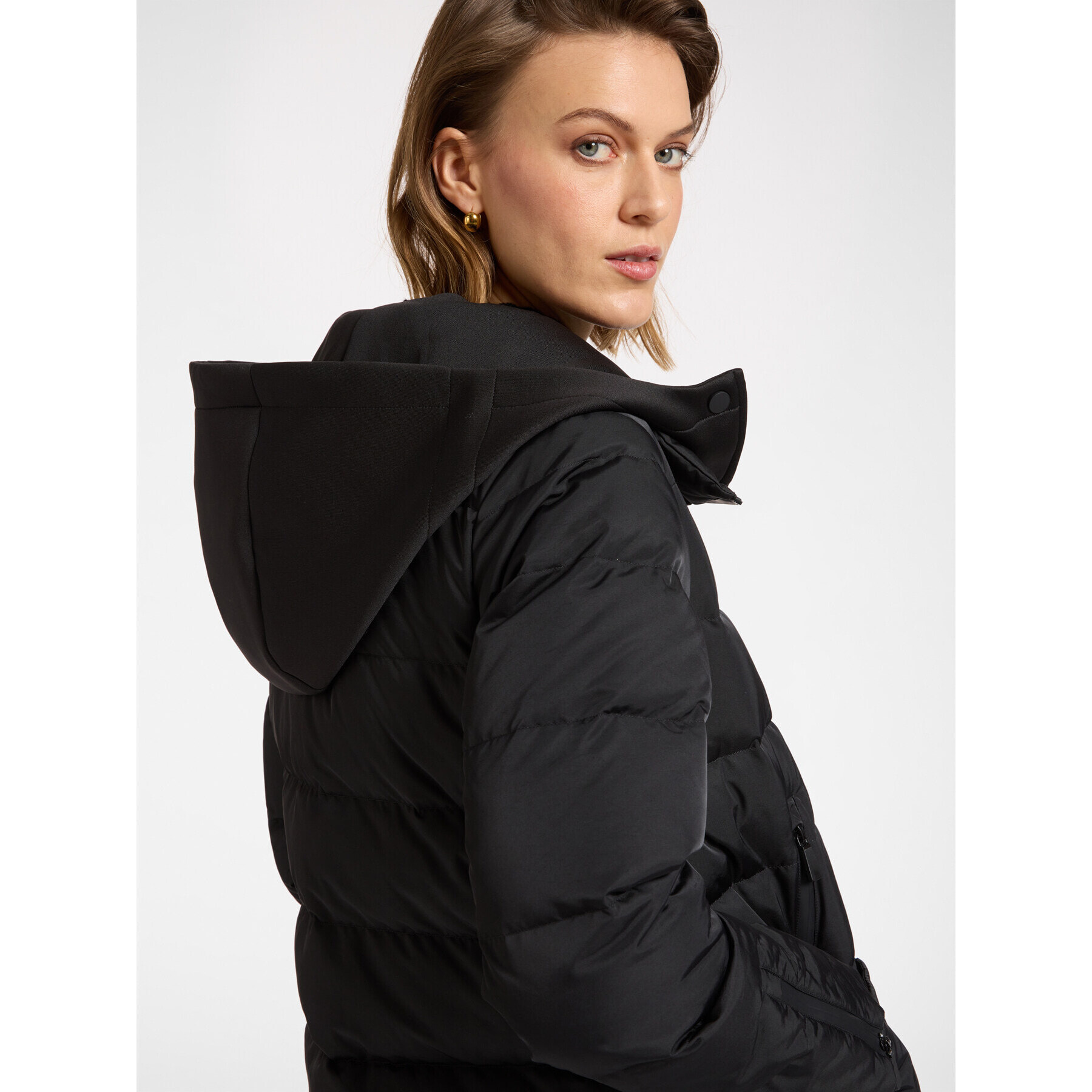 Elena Mirò - Piumino in nylon opaco - Nero