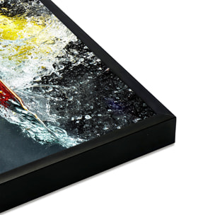 Affiche encadrée fruits en mouvement sous l’eau Affiche + cadre en métal - Noir