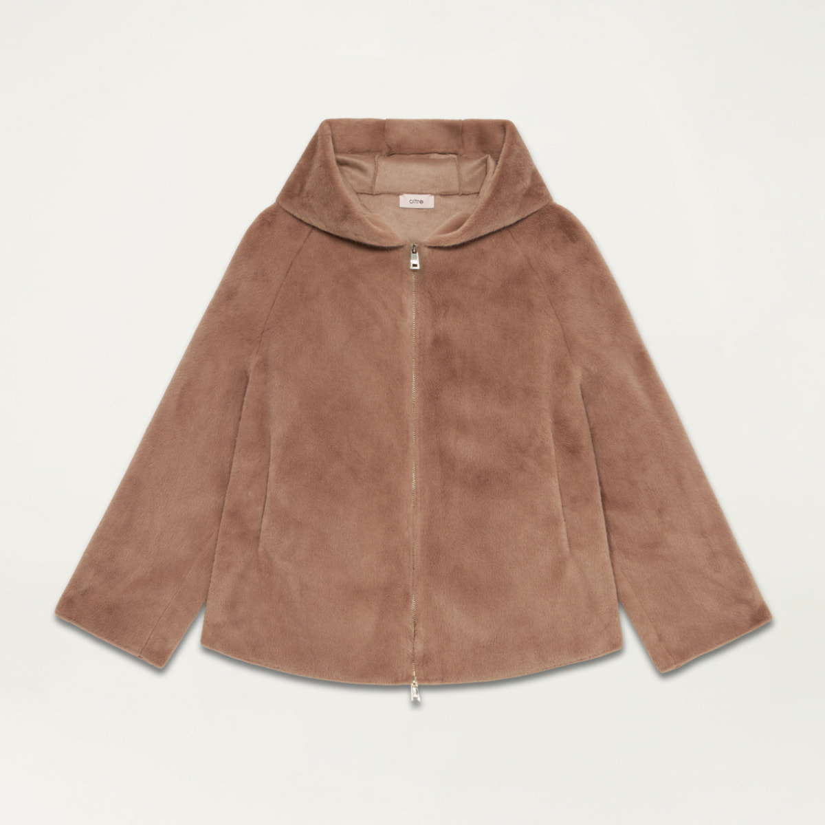 Oltre - Cazadora teddy con capucha - Beige