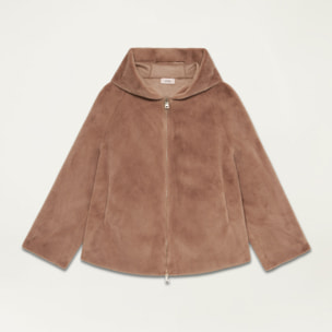 Oltre - Cazadora teddy con capucha - Beige