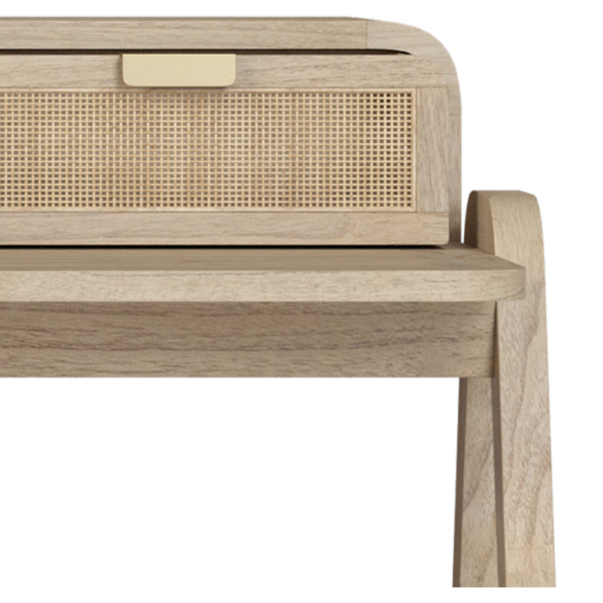 Bureau en bois de mindi et cannage - Khao