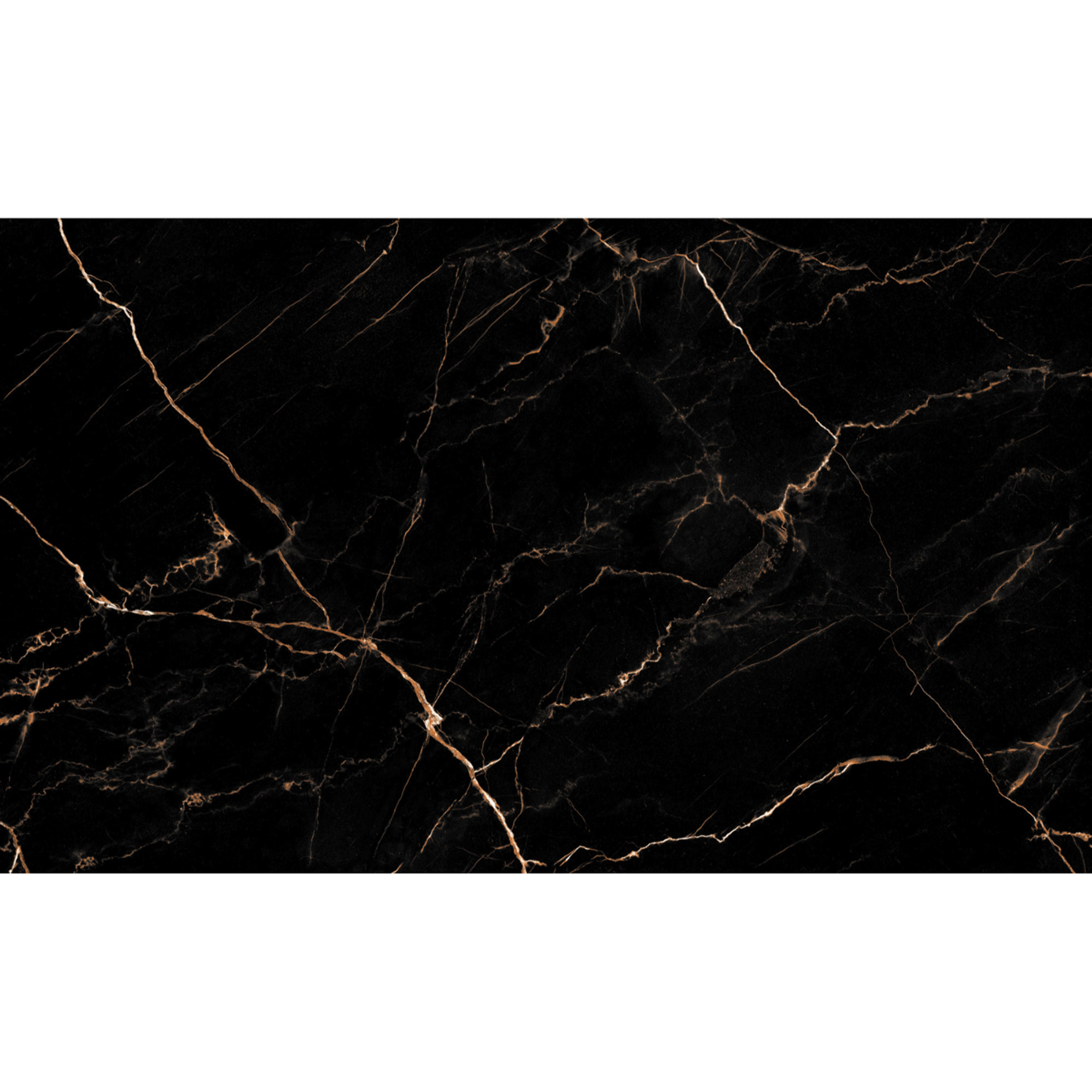 Rouleau revêtement adhésif vinyle au mètre - Sticker lavable Cuisine Meuble Armoire Porte - MARBRE NOIR ET CUIVRE