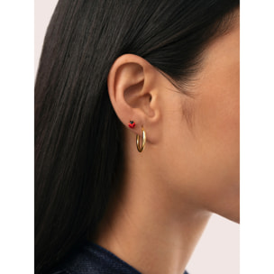 Orecchino Ladybug Argento Placcato Oro