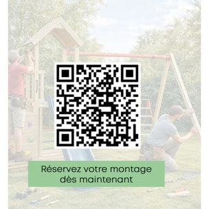 Aire de jeux bois 2,20 m SNACK XPRESSION 2 - 12 enfants