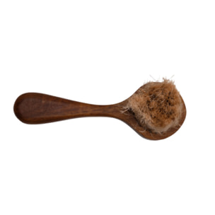 Brosse à cirer avec poignée en crin de vache et bois de teck - CODY