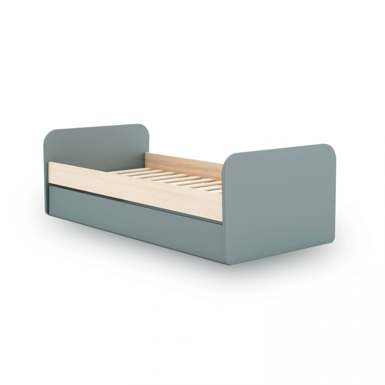 Cama doble juvenil Misty Breeze Verde Salvia - Oak Soft