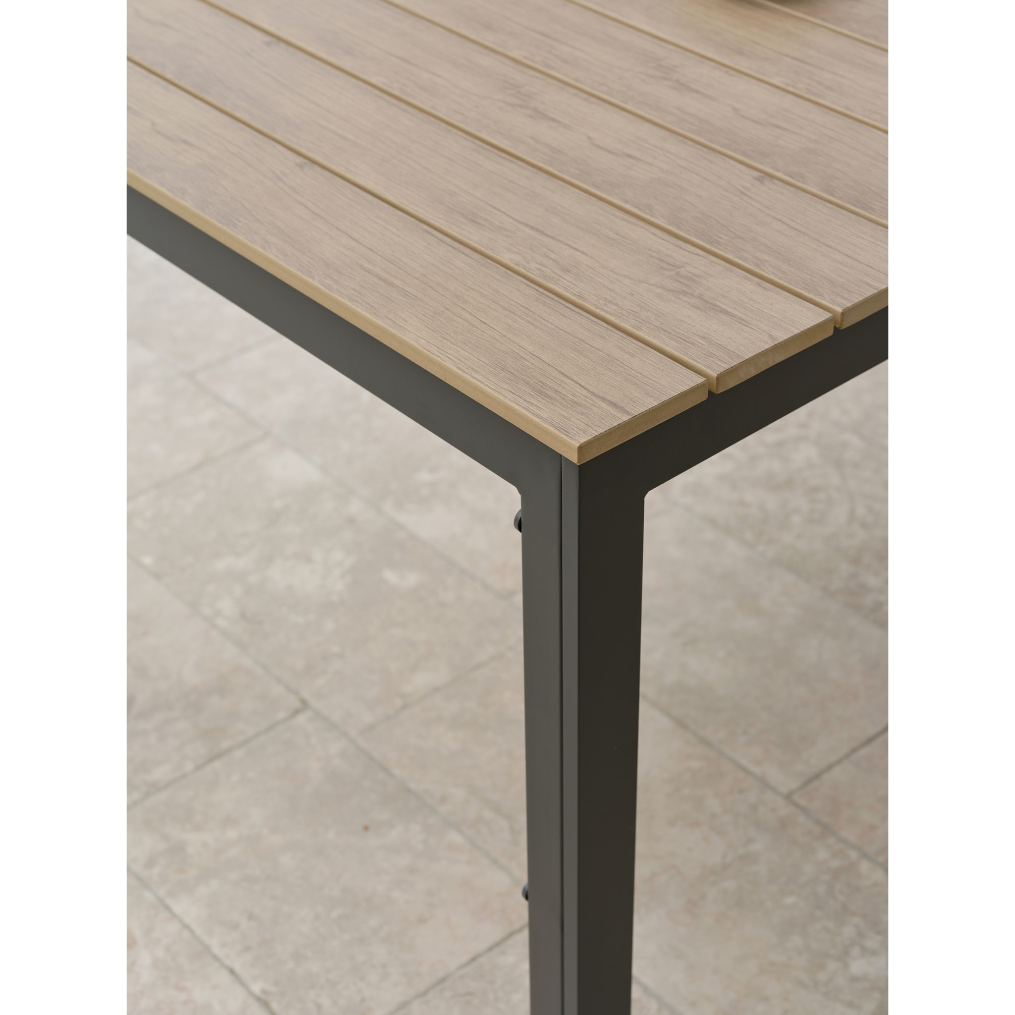 BOSTON - Ensemble repas de jardin 4 places en aluminium