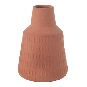 J-Line vase Ria Sculpte - porcelaine - terracotta - small - Ø 16 cm