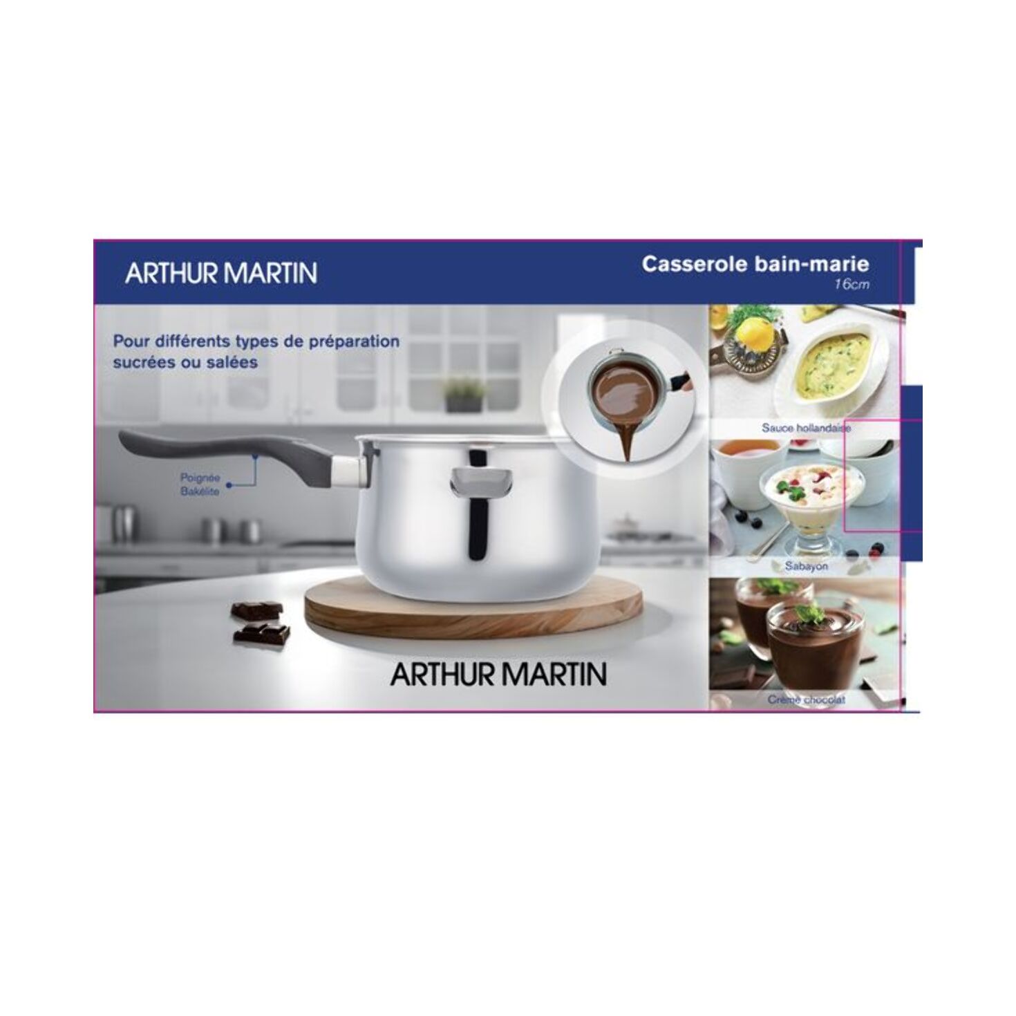 Casserole bain-marie 16cm / 1L