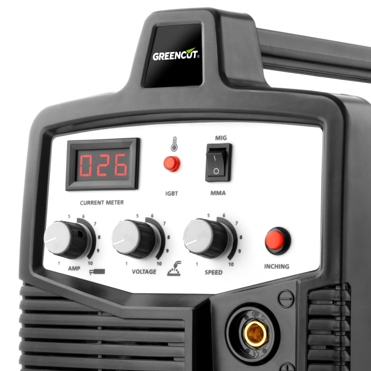 Soldador inverter de hilo continuo potencia de 25A-185A, soldadora 2 en 1 MIG-MAG-MMA, tensión 230V - Greencut MMG185