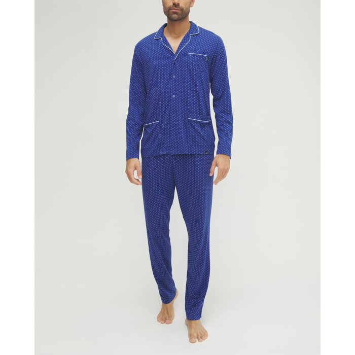 Pijama hombre corbatero abierto