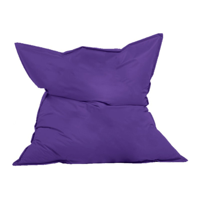 Pouf rectangulaire d'extérieur XXL 180x140cm violet THIES