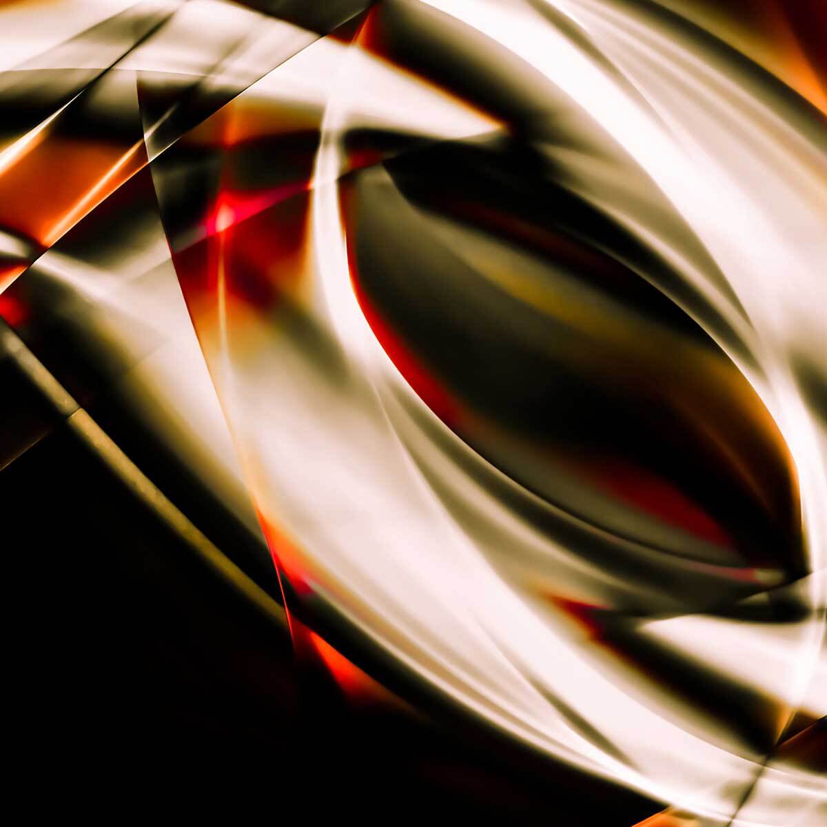 Affiche encadrée art abstrait lumineux Affiche + cadre en métal - Noir