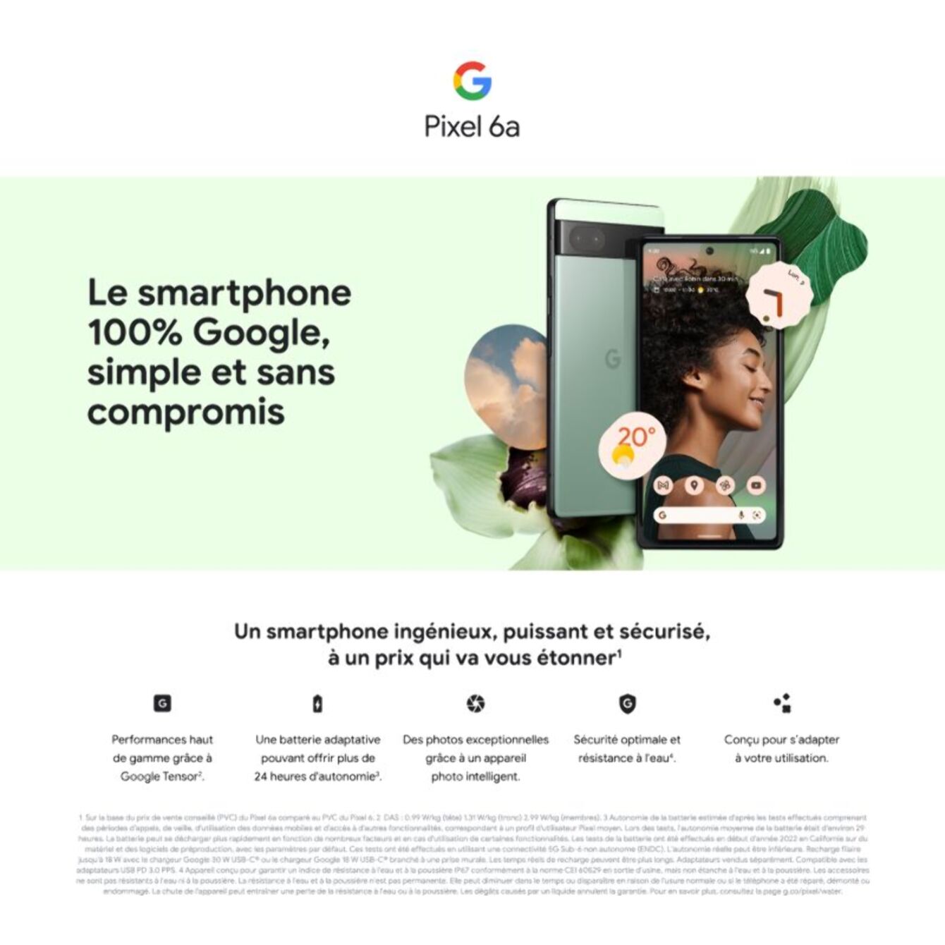 Smartphone GOOGLE Pixel 6a Sauge 5G