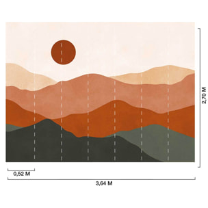 Papier peint panoramique graphique Intissé