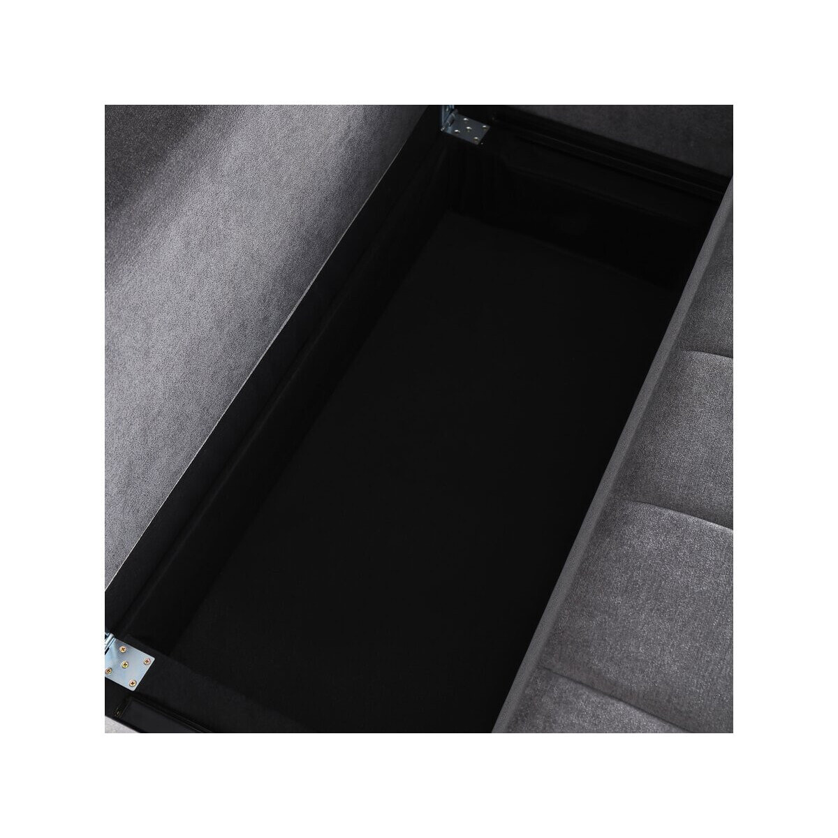 Canapé d'angle convertible tissu chenille 3 places - "Trocadero" - Gris