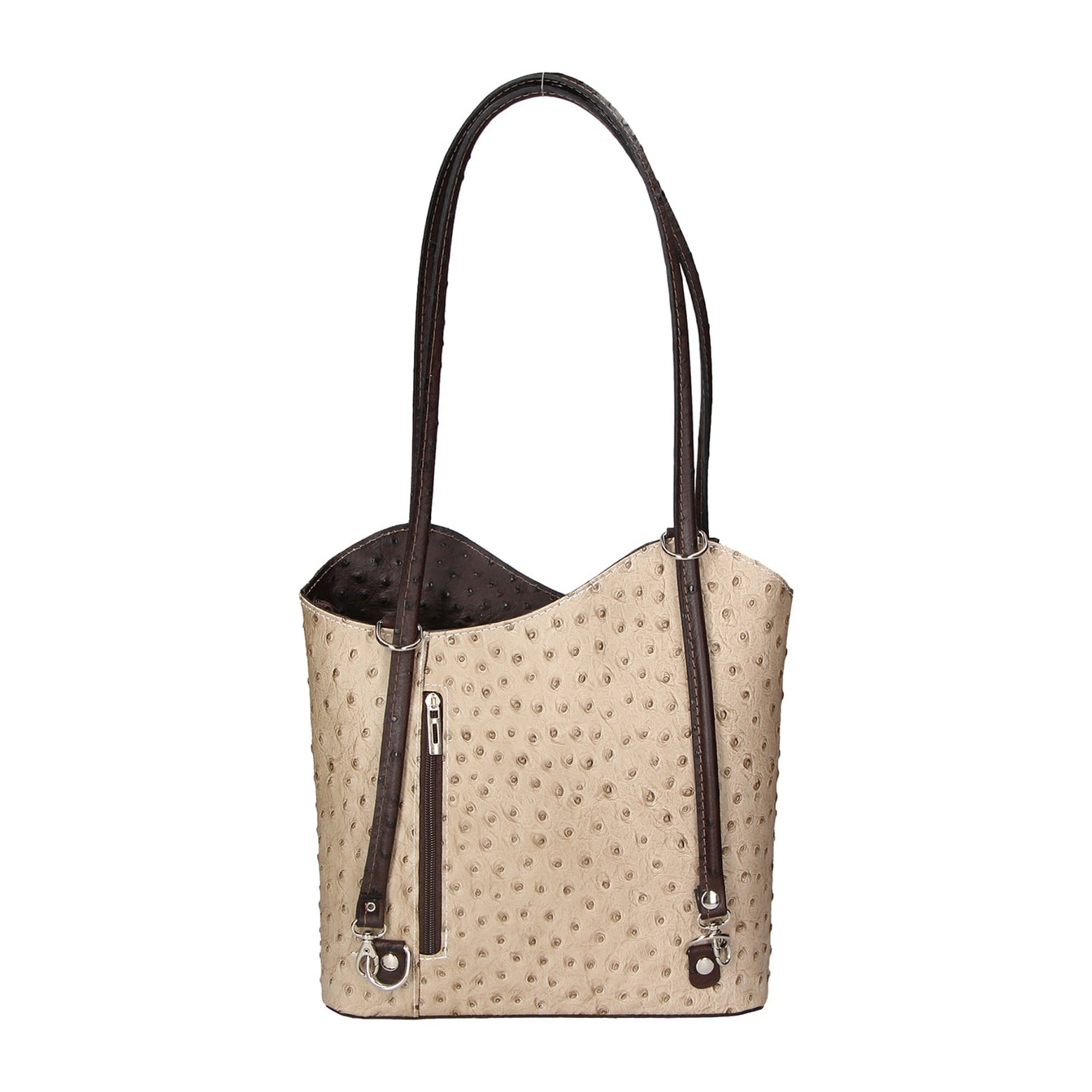 Zaino da donna in vera pelle - Modello Charlotte - 28.0 x 25.0 x 9.0 cm