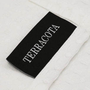 Plaid gaufré 100% coton Blanc chimique 130x170 cm