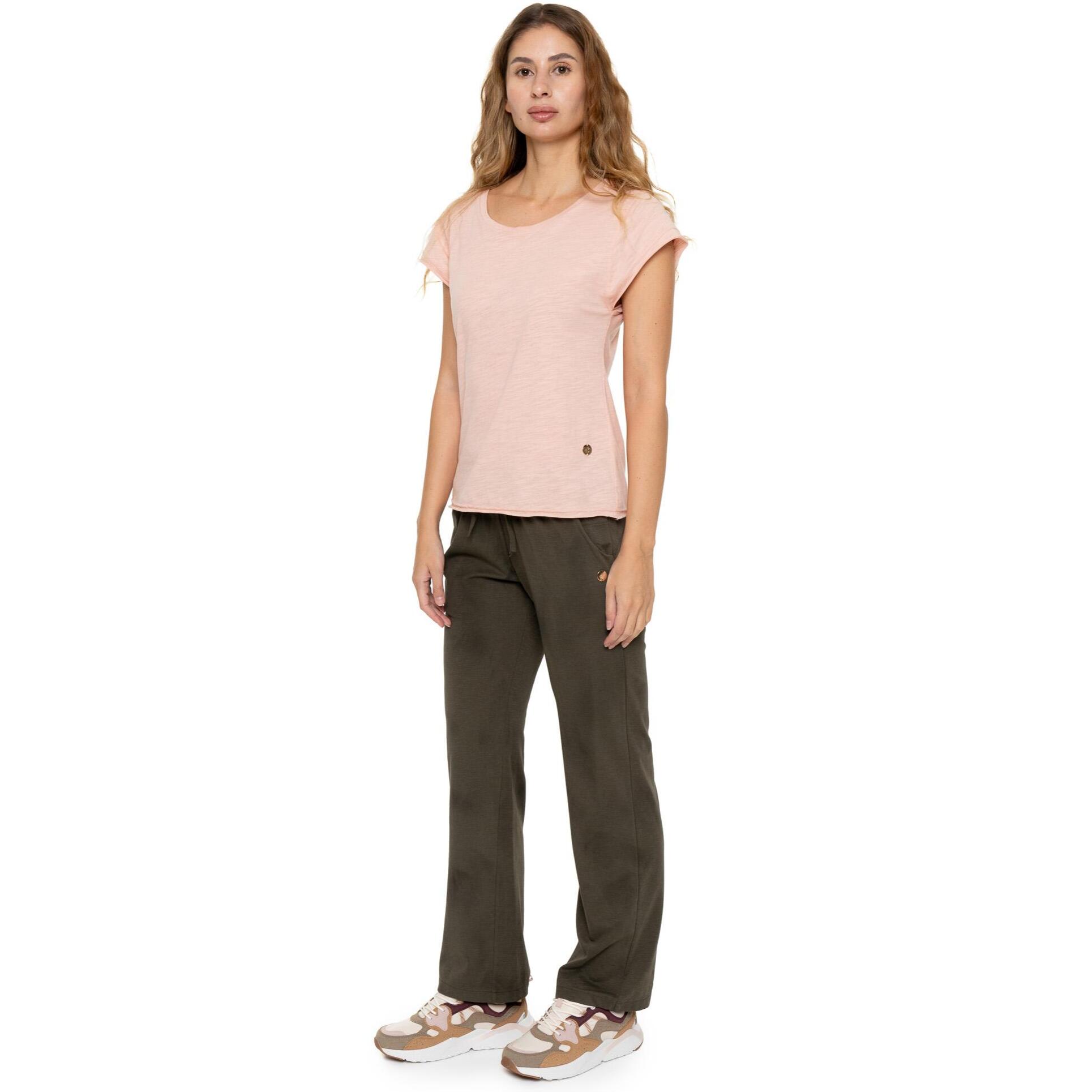 Camiseta de manga corta estilo safari urbano para mujer