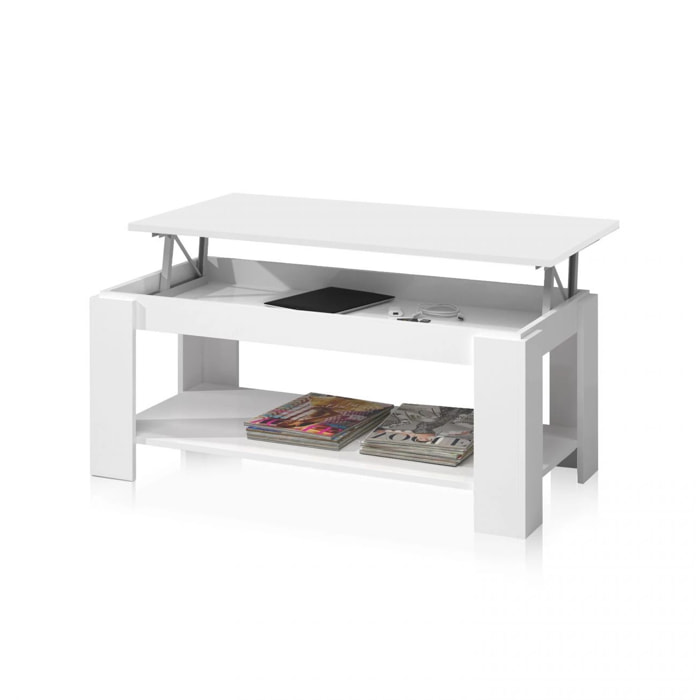 Mesa de centro elevable Ambit Blanco Artik (Blanco Mate)