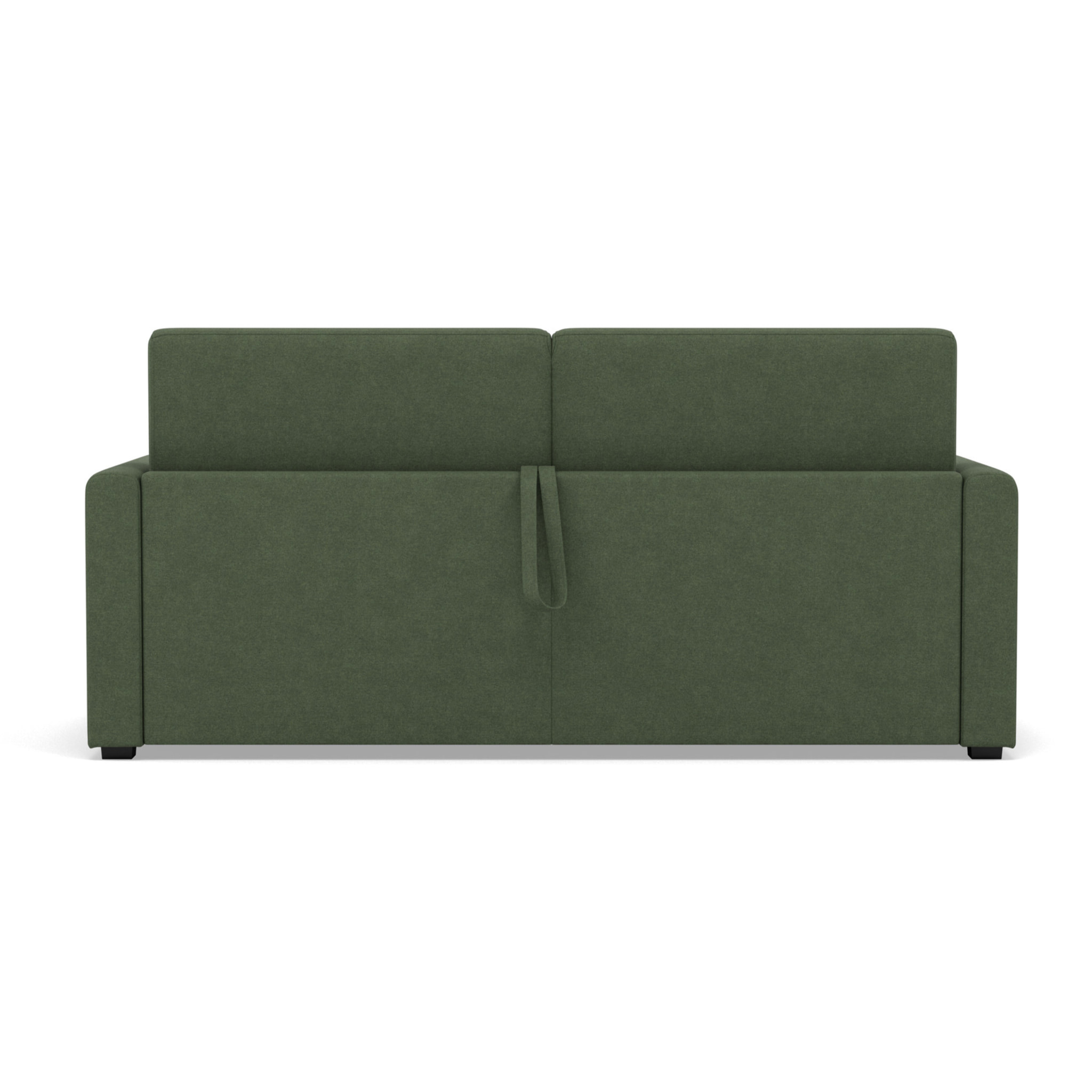 Julia - canapé 3 places convertible couchage quotidien matelas 18 cm en tissu - Vert
