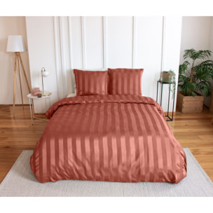 Parure housse de couette 3pcs 100% microfibre_tomette 260x240 cm