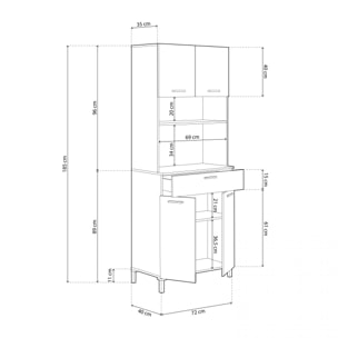 Alacena Nitza Blanco Artik (Blanco Mate) - Natur