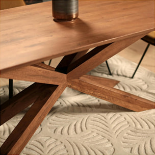 Table en chêne 180 cm pied mikado OKA
