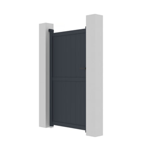 Portillon aluminium "Maurice" - 101.2 x 180.9 cm - Gris