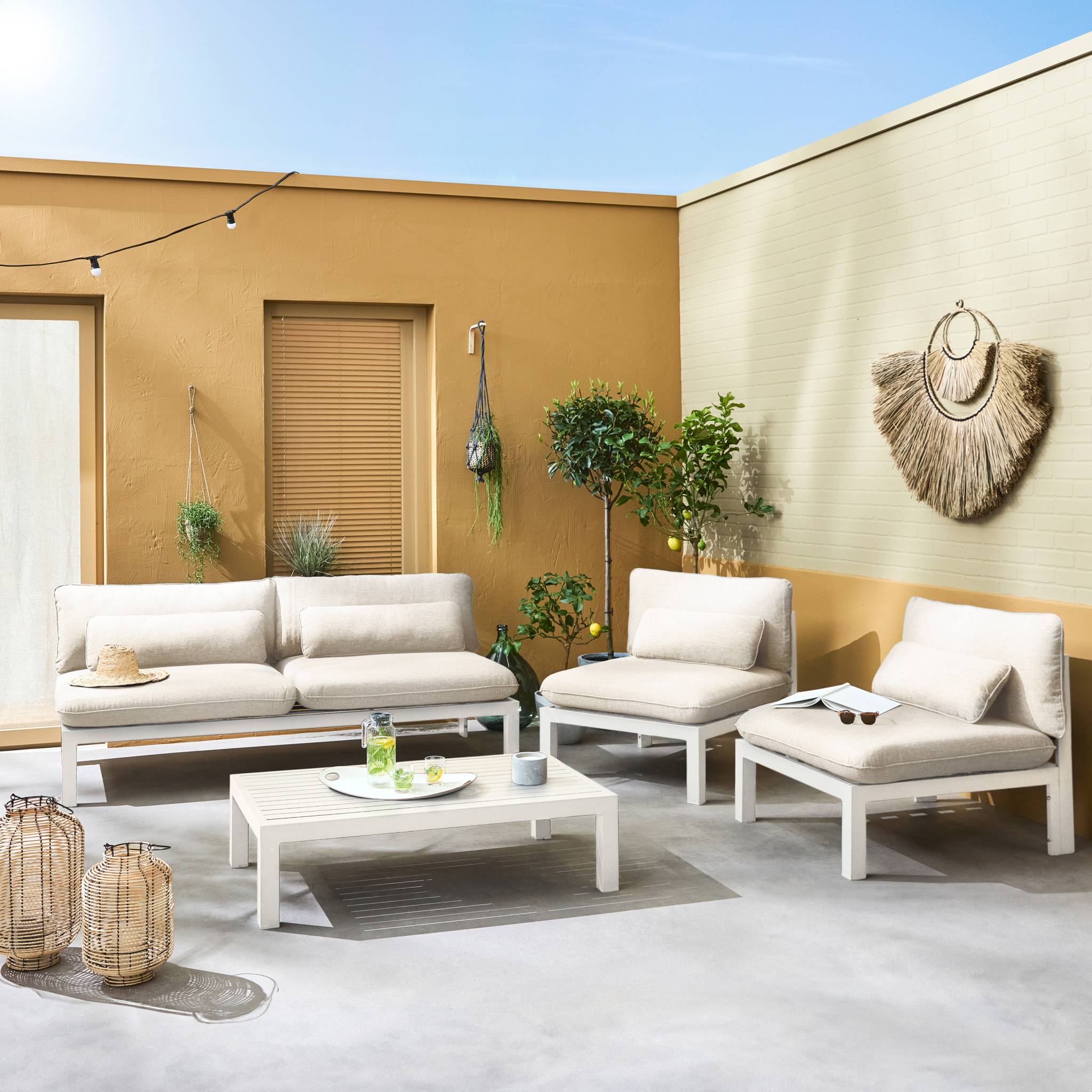 Salon de jardin XXL aluminium 5 places RIETI