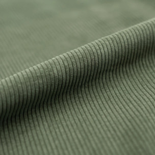 Lot de 2 chaises pour îlot central en velours côtelé kaki 64.5 cm - Jade