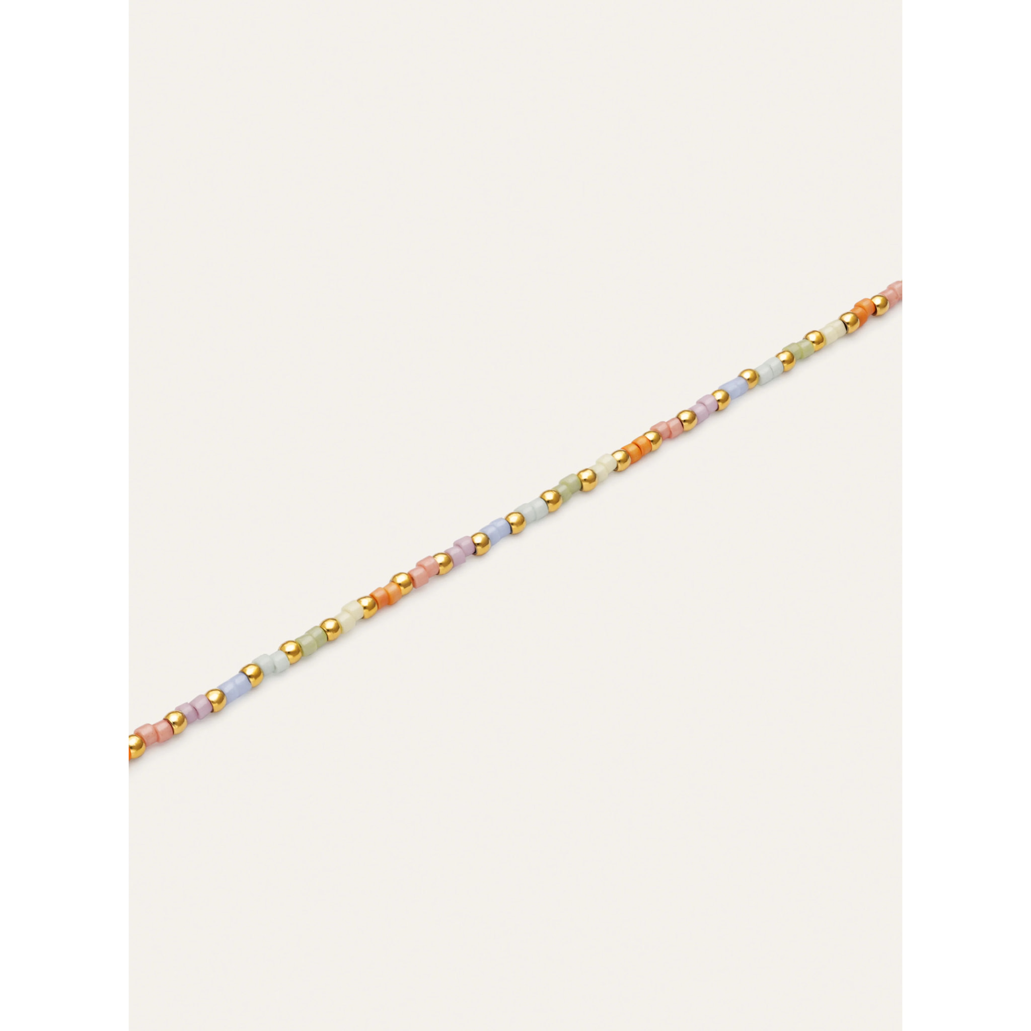 Tobillera Rainbow Pastel Acero Baño Oro