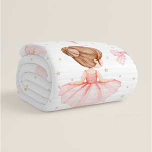 Cool Kids - Colcha Bouti Estampada - Reversible - 100% Algodón - 70 gr/m² - Ballet