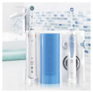 Oral-B - Smart Oxyjet/5000 - Blanche - Combiné dentaire et Brosse à dents électrique