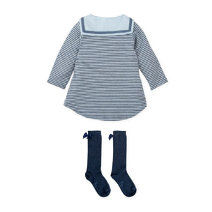 VESTIDO CON CALCETINES AZUL MARINO - Azul marino