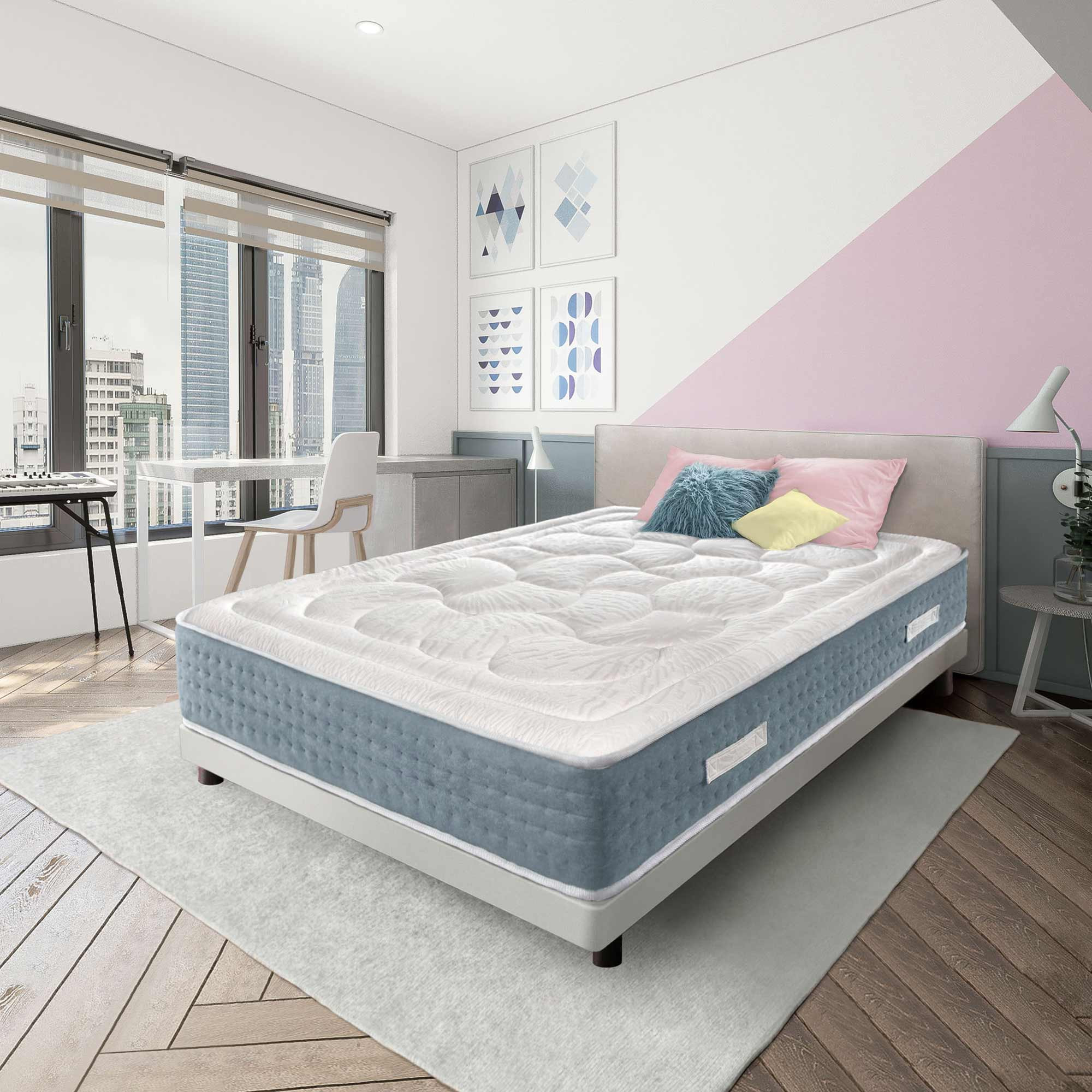 Colchón Viscogel Muelles Ensacados Venecia, Altura 30 cm