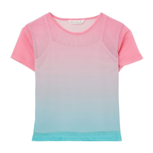 T-shirt tulle fantasia sfumata