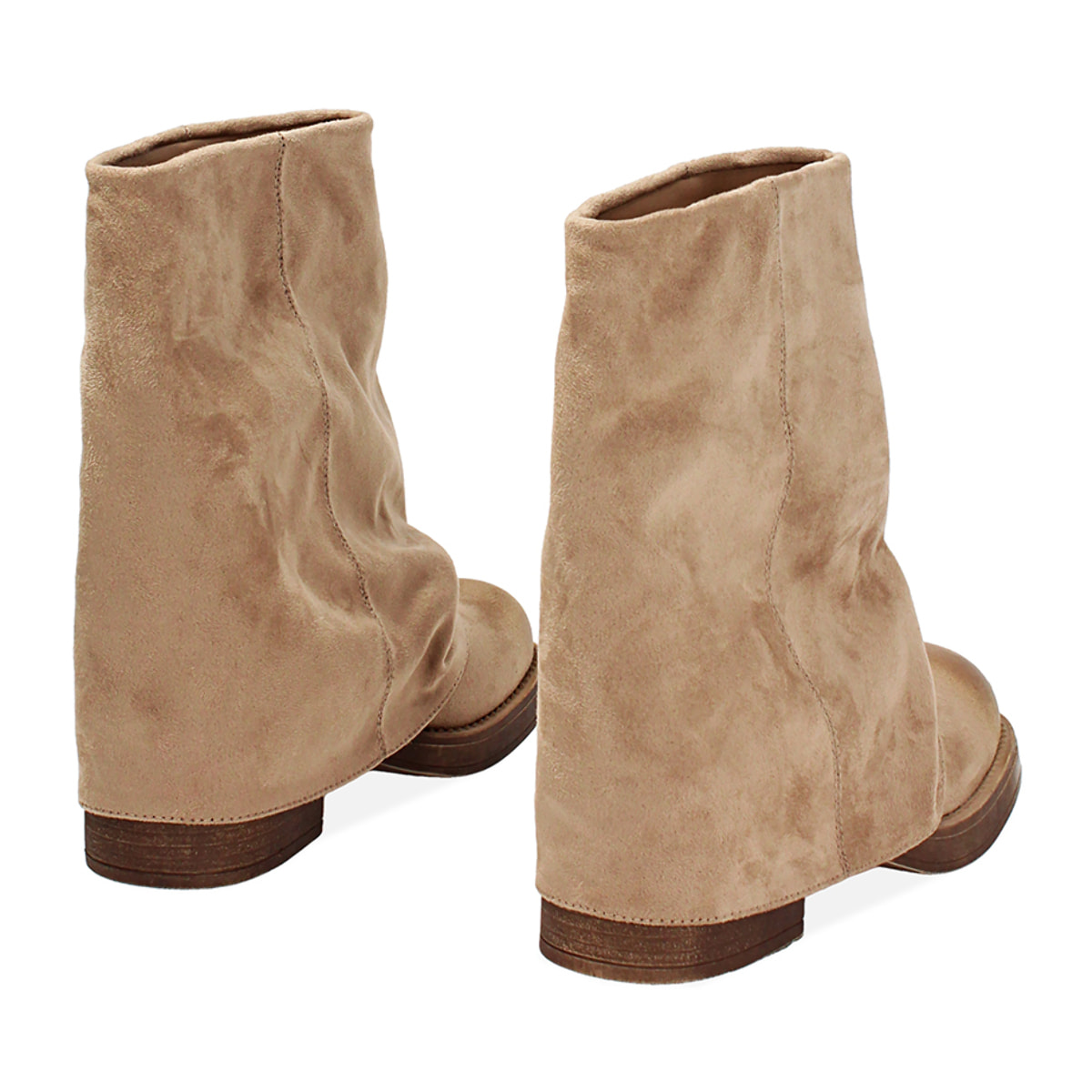 Tronchetto biker da donna taupe