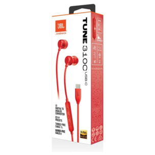 Ecouteurs JBL Tune 310 C Rouge