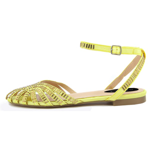 Sandalo flat Donna colore Giallo