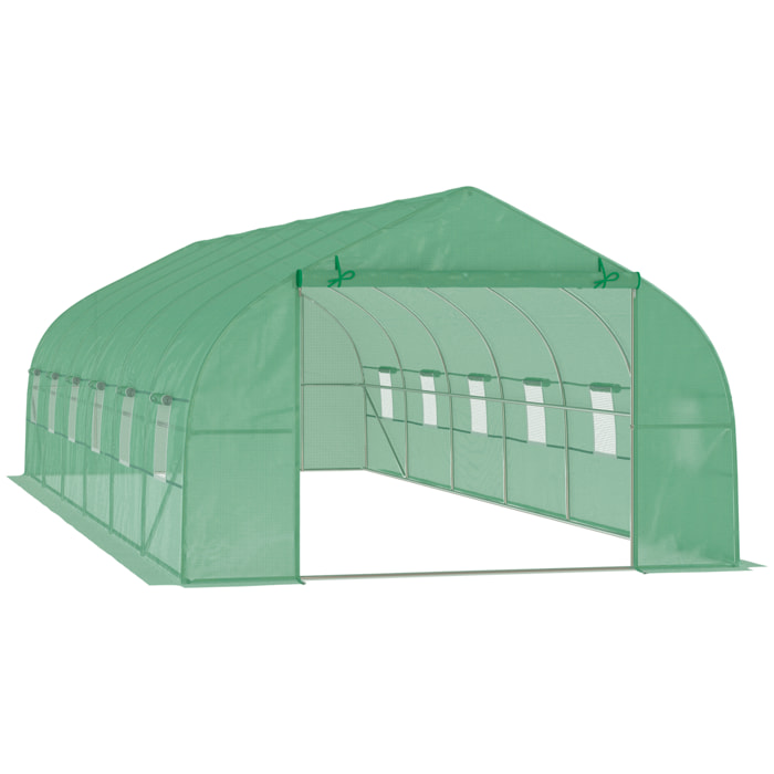 Invernadero de Jardín 800x300x200 cm Tipo TáÂºnel para Cultivo de Plantas Acero PE