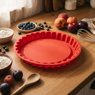 Moule à tarte en silicone rouge de 26 cm Dr. Oetker Flexxibel Love
