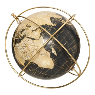 Globe terrestre Flower factory H.21cm métal
