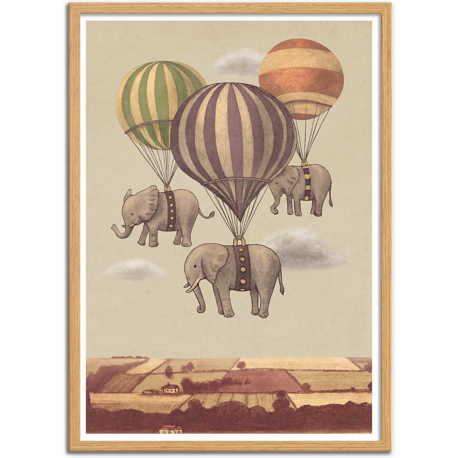 Affiche - Flight of the elephants - Terry Fan