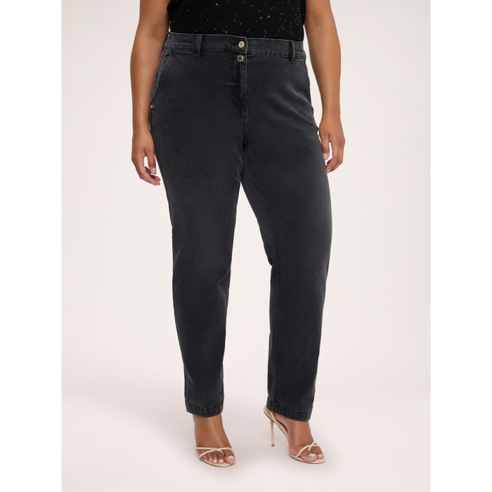 Fiorella Rubino - Jeans Balloon lavaggio black - Nero